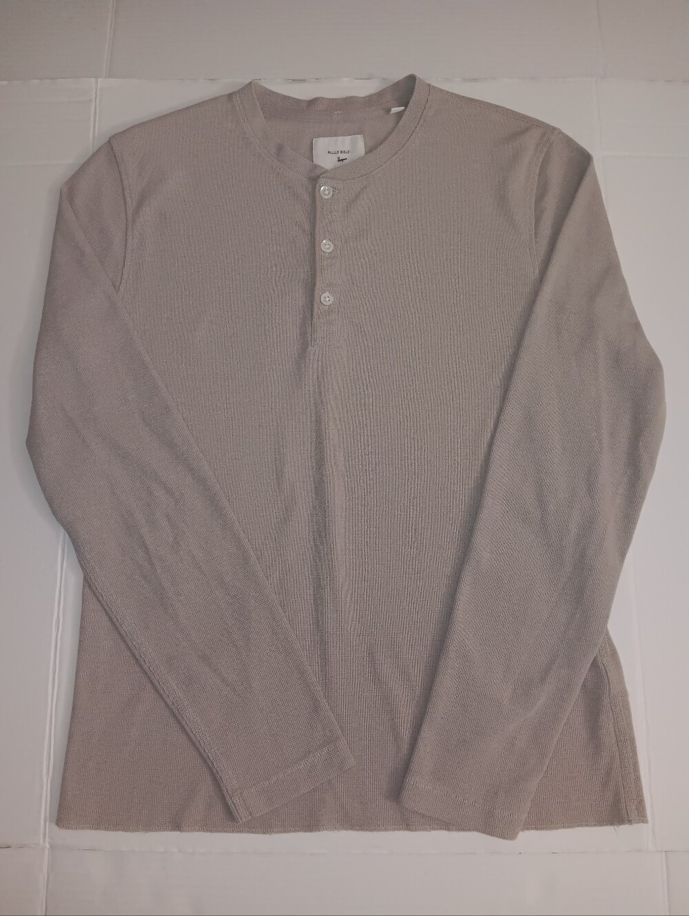 BILLY REID MINI WAFFLE HENLEY MID-WEIGHT SMALL TOP/SHIRT - Picture 7 of 9